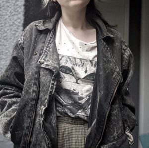 Vintage Dual Control Acid Wash Denim Jacket